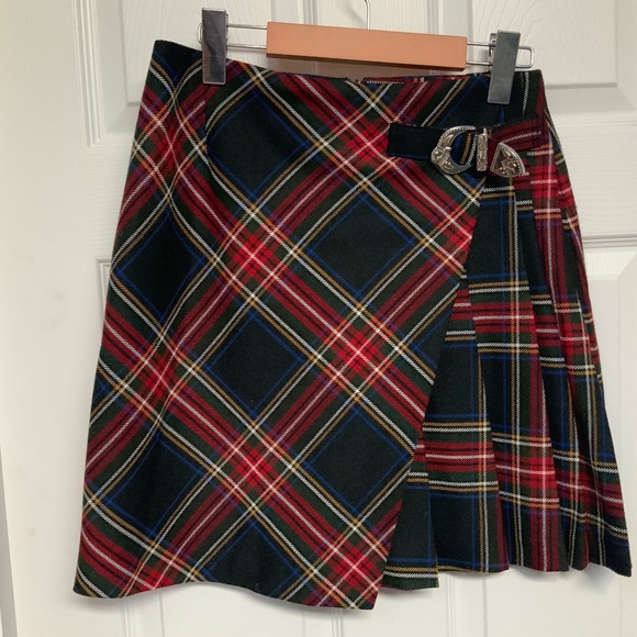 Maje Dresses & Skirts - Red Plaid Mini Skirt by Maje size 40 (us 6-8)
